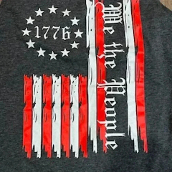 We The People 1776 Flag Tank Top Adult Sz XL. Gray sleeveless shirt workout‎ - Picture 3 of 8
